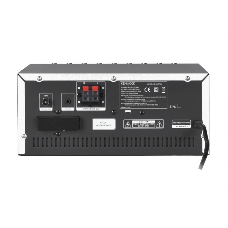 Kenwood M-9000S Mini impianto audio domestico 50 W Argento