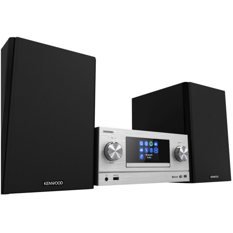 Kenwood M-9000S Minicadena de música para uso doméstico 50 W Plata