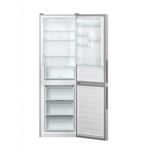 Candy CCE4T618ES fridge-freezer Freestanding 341 L E Silver