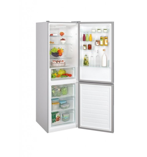 Candy CCE4T618ES fridge-freezer Freestanding 341 L E Silver