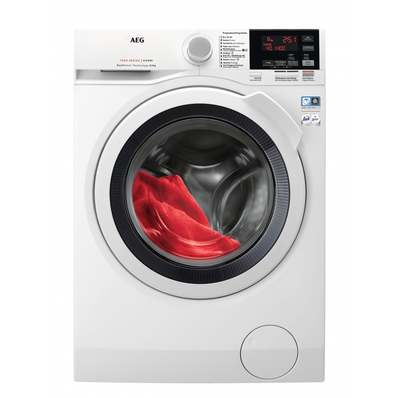 AEG L7WBG856 machine à laver avec sèche linge Autoportante Charge avant Blanc D