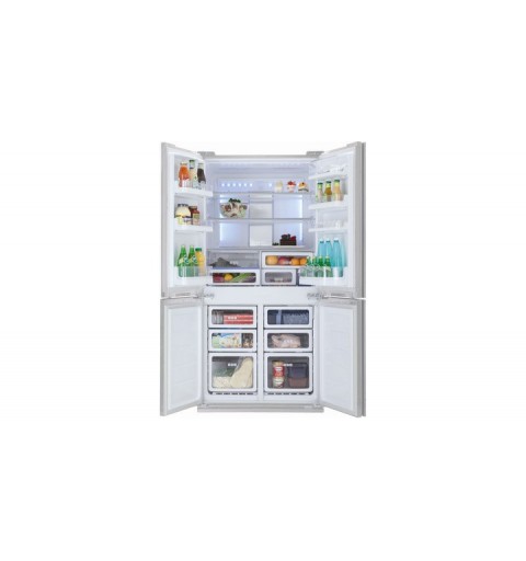 Sharp Home Appliances SJ-FS820VSL side-by-side refrigerator Freestanding 600 L Silver