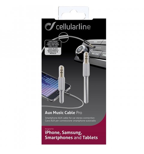 Cellularline 36386 Audio-Kabel 1 m 3.5mm Grau