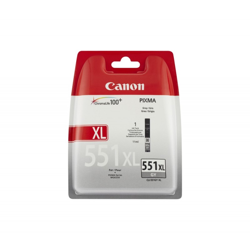 Canon CLI-551XL GY w sec cartouche d'encre 1 pièce(s) Original Rendement élevé (XL) Gris