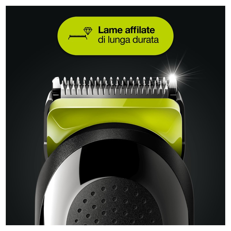 Braun All-in-one MGK3221 6-In-1, Regolabarba Uomo, Tagliacapelli E Rifinitore Viso, Naso E Orecchie