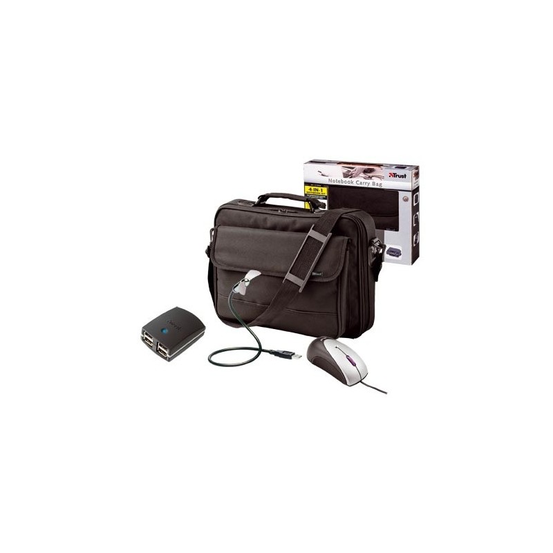 Trust Notebook Carry Bag Kit 15.4" Standard NK-1550p borsa per notebook 39,1 cm (15.4") Valigetta ventiquattrore Nero
