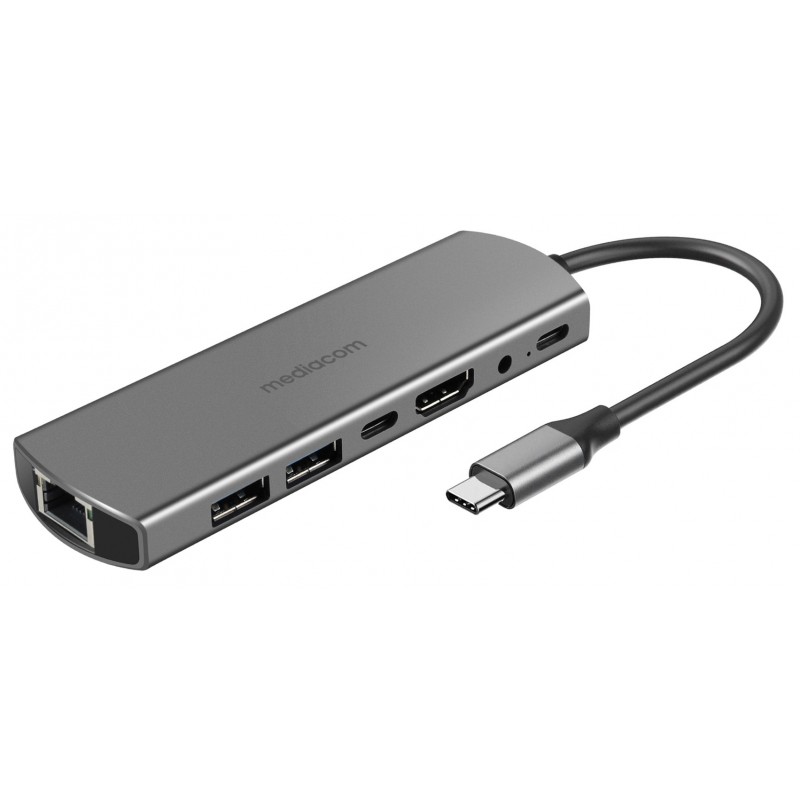 Mediacom MD-C314 hub di interfaccia USB 3.2 Gen 1 (3.1 Gen 1) Type-C 5000 Mbit s Alluminio