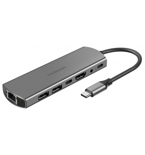 Mediacom MD-C314 hub di interfaccia USB 3.2 Gen 1 (3.1 Gen 1) Type-C 5000 Mbit s Alluminio