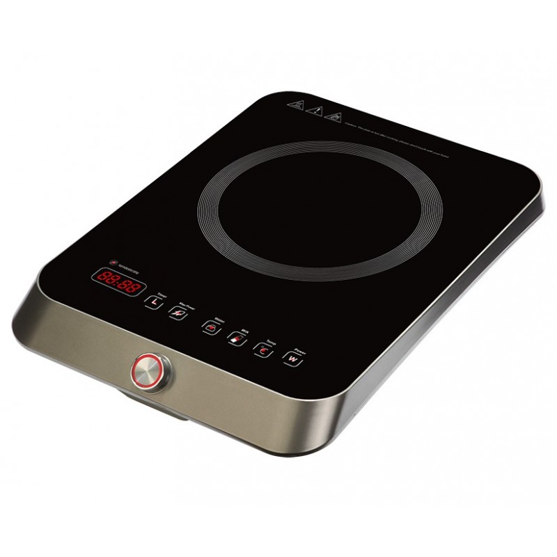 RGV Turbo 2000 Black, Stainless steel Countertop Zone induction hob 1 zone(s)