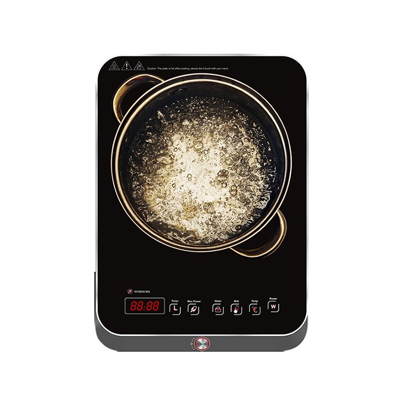 RGV Turbo 2000 Black, Stainless steel Countertop Zone induction hob 1 zone(s)