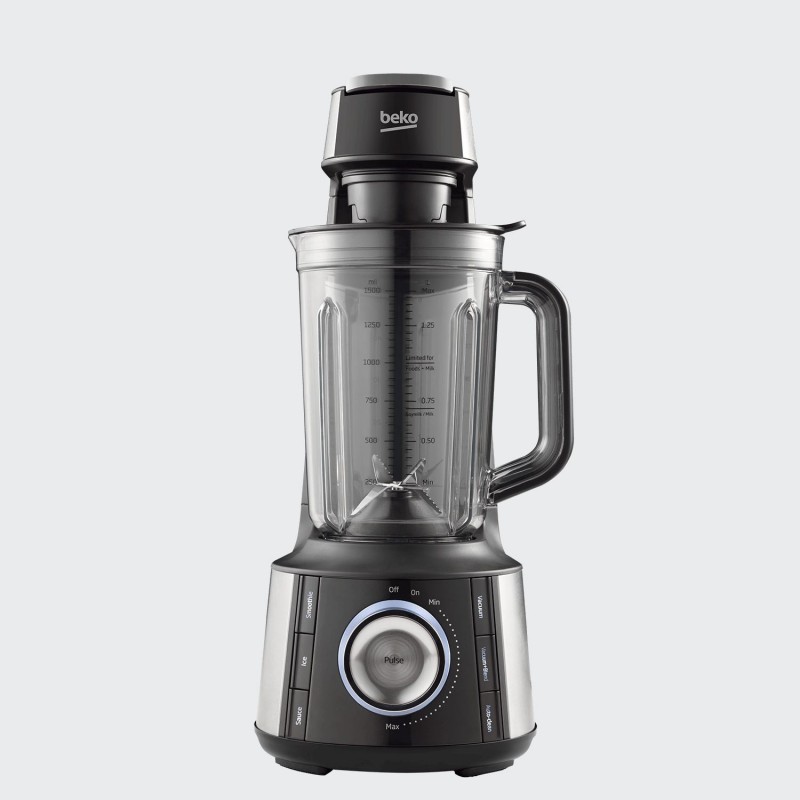 Beko TBV8104BX blender 1.5 L Tabletop blender 1000 W Black, Silver, Transparent