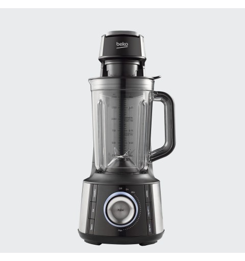 Beko TBV8104BX blender 1,5 L Mélangeur de table 1000 W Noir, Argent, Transparent