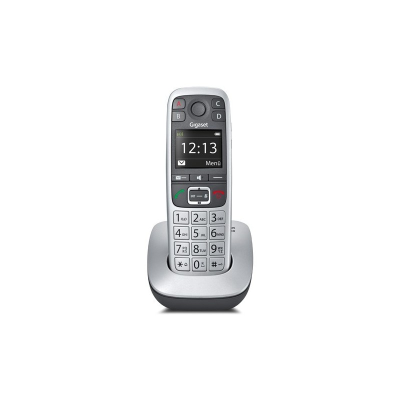 Gigaset E 560 Teléfono DECT Identificador de llamadas Negro, Plata