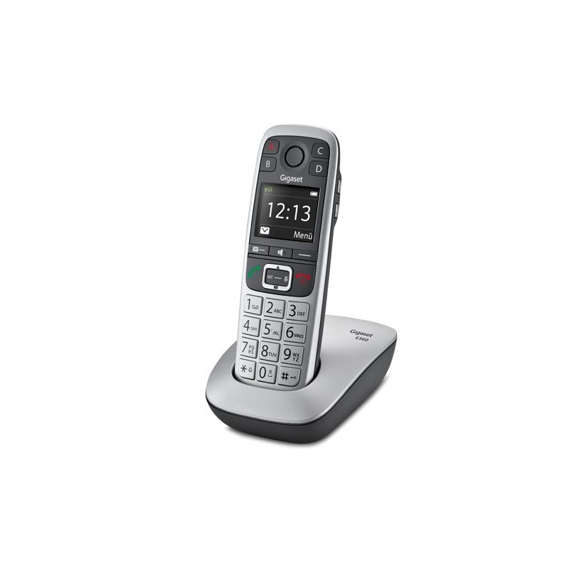 Gigaset E 560 Telefono DECT Identificatore di chiamata Nero, Argento