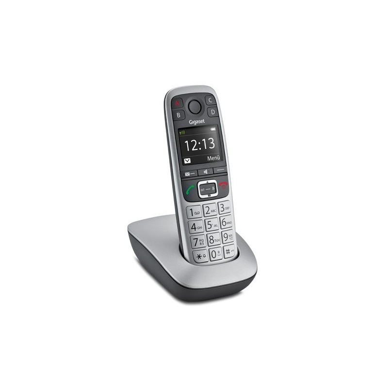 Gigaset E 560 Teléfono DECT Identificador de llamadas Negro, Plata