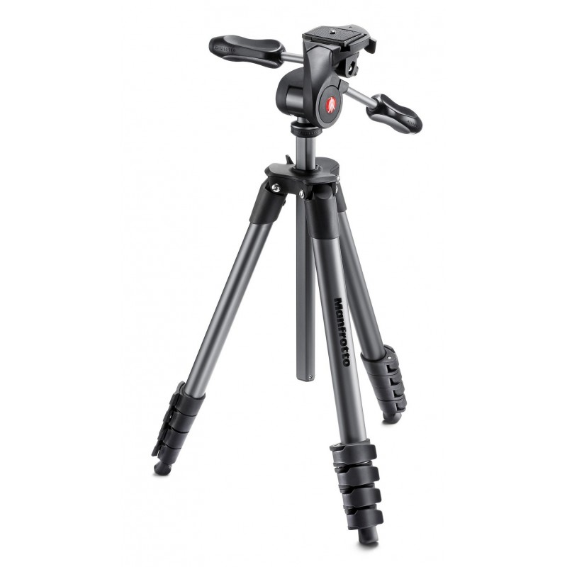 Manfrotto MKCOMPACTADV-BK trépied Caméras numériques 3 pieds Noir