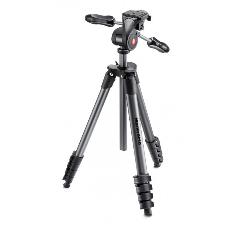 Manfrotto MKCOMPACTADV-BK tripode Digitales cámaras de película 3 pata(s) Negro