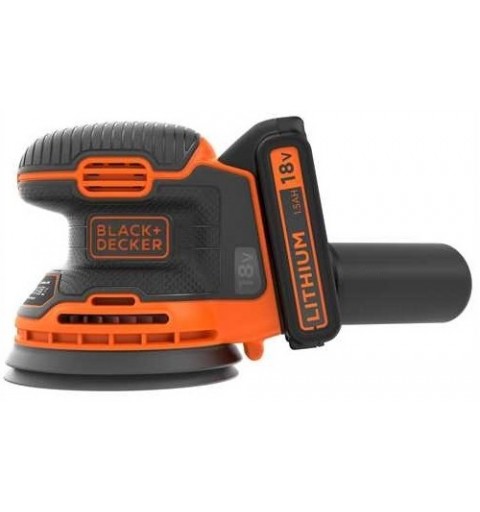 Black & Decker BDCROS18 levigatrice portatile Levigatrice orbitale 12000 Giri min Nero, Arancione