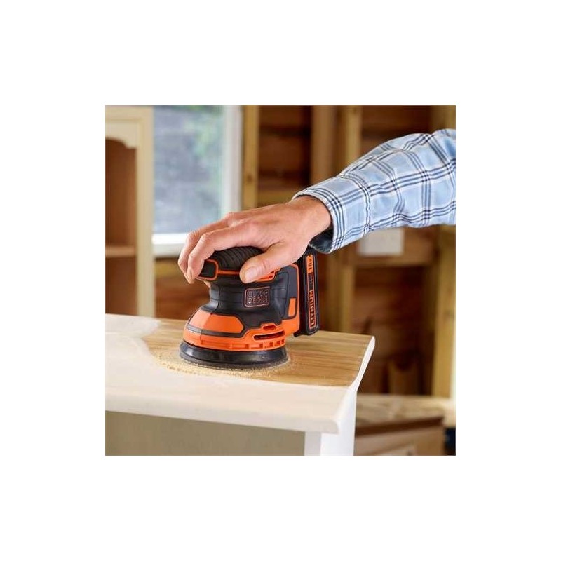 Black & Decker BDCROS18 levigatrice portatile Levigatrice orbitale 12000 Giri min Nero, Arancione