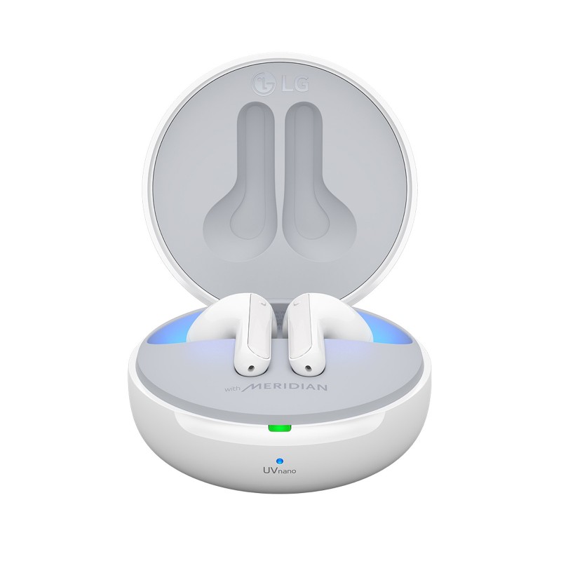 LG TONE Free FN7 White Cuffie Bluetooth True Wireless Meridian Audio ANC con custodia UVnano