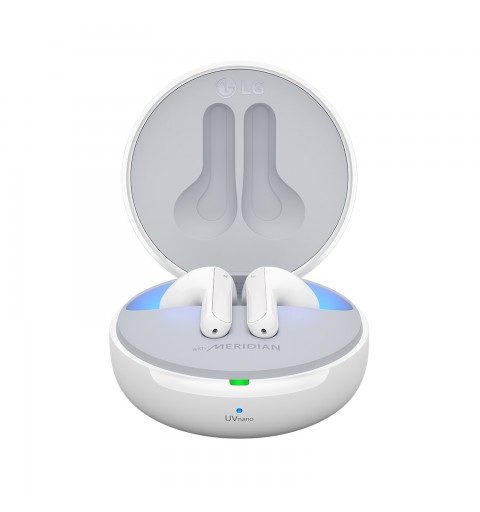 LG TONE Free FN7 White Cuffie Bluetooth True Wireless Meridian Audio ANC con custodia UVnano