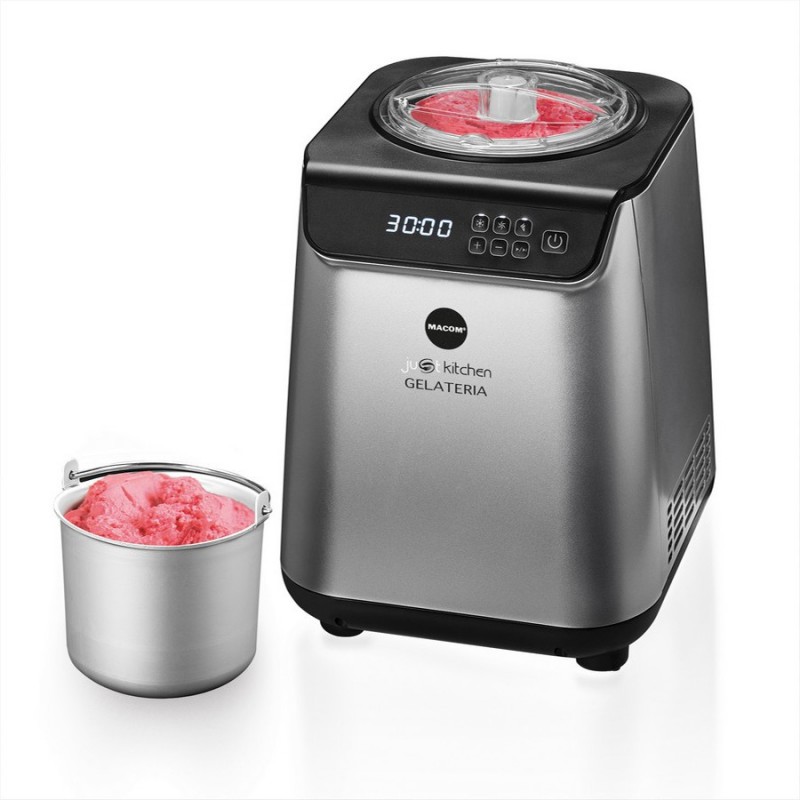 Macom 872 ice cream maker Compressor ice cream maker 1.2 L 135 W Black, Silver