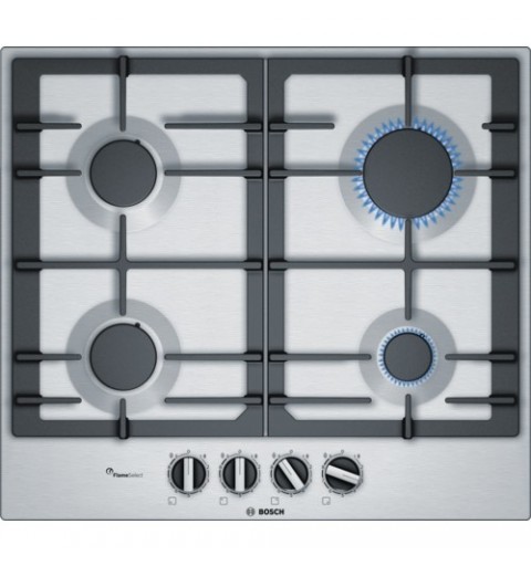 Bosch Serie 6 PCP6A5B90 hobs Negro, Acero inoxidable Integrado Encimera de gas 4 zona(s)
