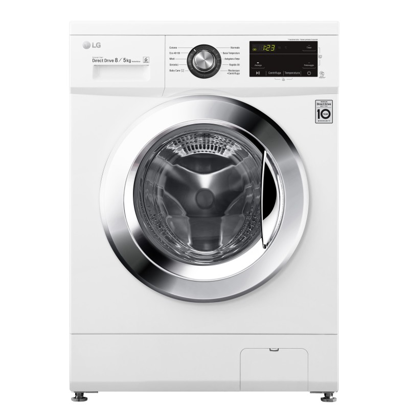 LG F4J3TM5WE.ABWQPIS lavadora-secadora Independiente Carga frontal Blanco E