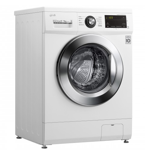 LG F4J3TM5WE.ABWQPIS washer dryer Freestanding Front-load White E