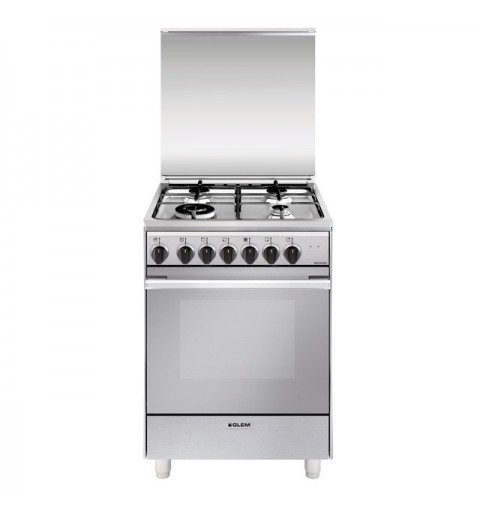 Glem Gas U664MI cooker Freestanding cooker Stainless steel A