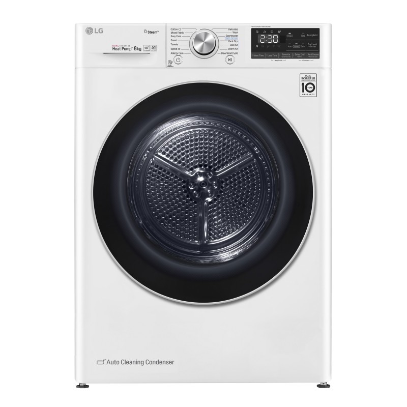 LG RC80V9AV3W Wäschetrockner Freistehend Frontlader 8 kg A+++ Weiß