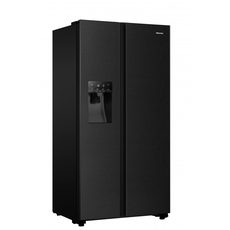 Hisense RS694N4TFF Side-by-Side Kühlkombination Integriert Freistehend 535 l F Schwarz