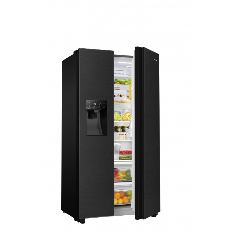 Hisense RS694N4TFF frigo américain Encadré Autoportant 535 L F Noir