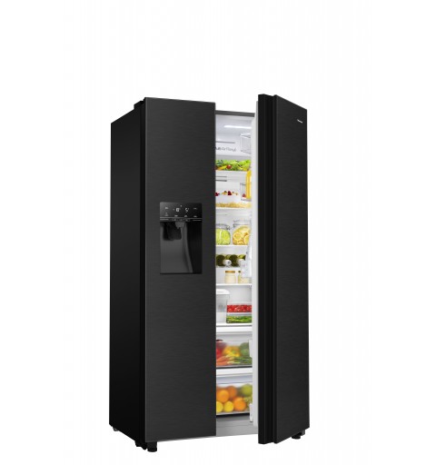 Hisense RS694N4TFF frigo américain Encadré Autoportant 535 L F Noir