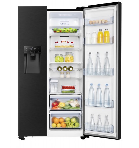 Hisense RS694N4TFF side-by-side refrigerator Built-in Freestanding 535 L F Black