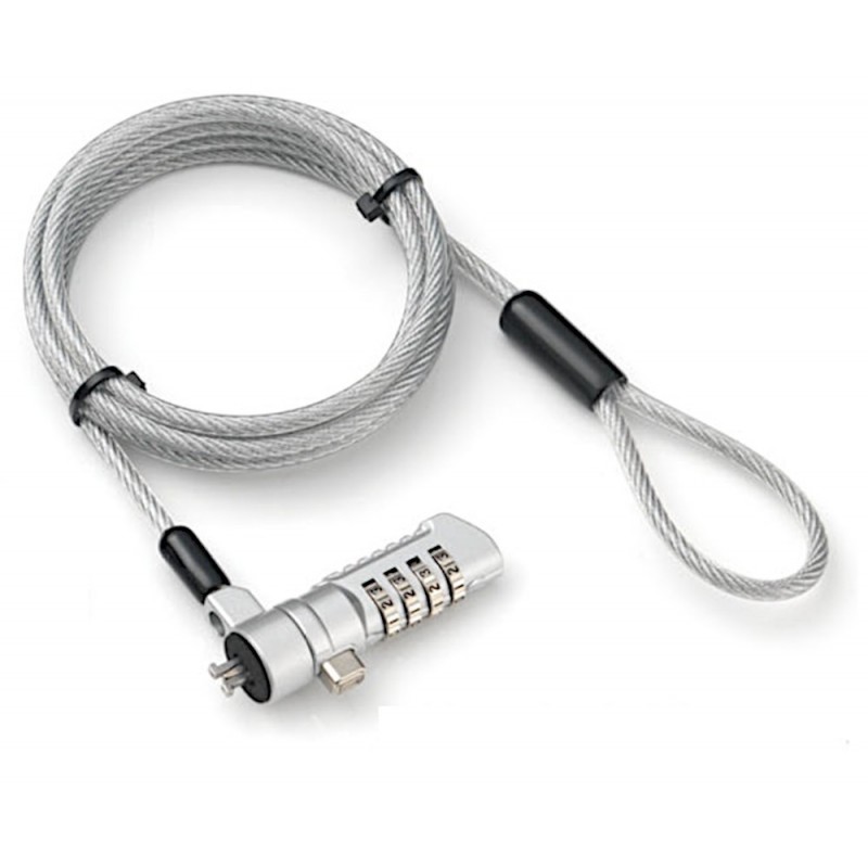 Techly IQ-LOK-16-K cable antirrobo Plata 1,8 m