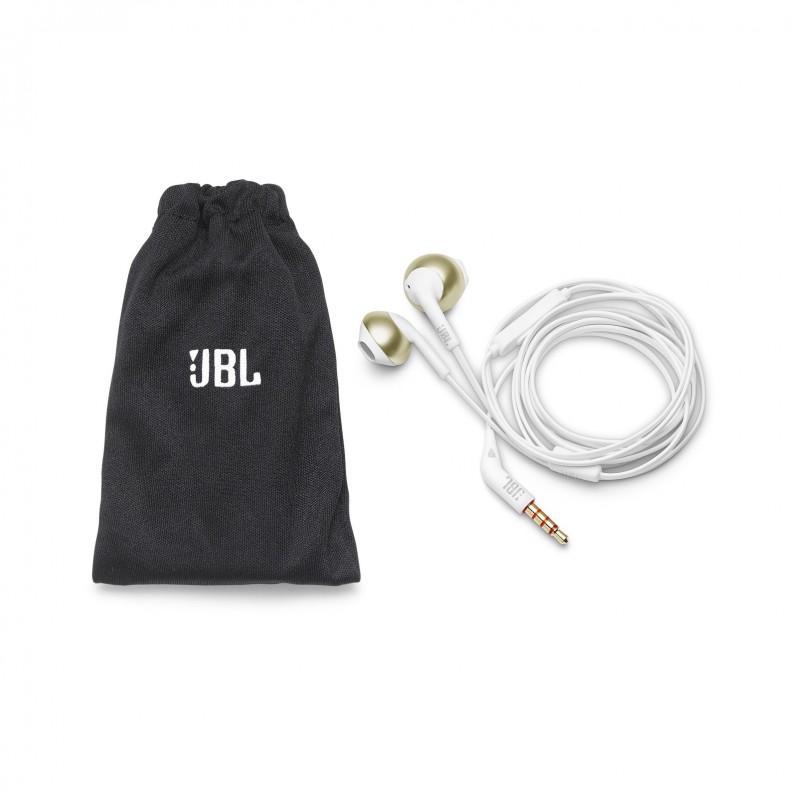 JBL Tune 205 Auriculares Alámbrico Dentro de oído Música Champán, Oro