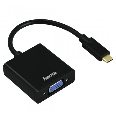 Hama USB-C VGA adattatore grafico USB 1920 x 1080 Pixel Nero