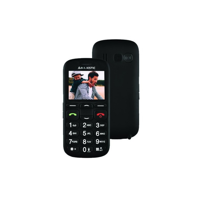 New Majestic TLF-Sileno 31R 5,59 cm (2.2") 80 g Negro Teléfono básico