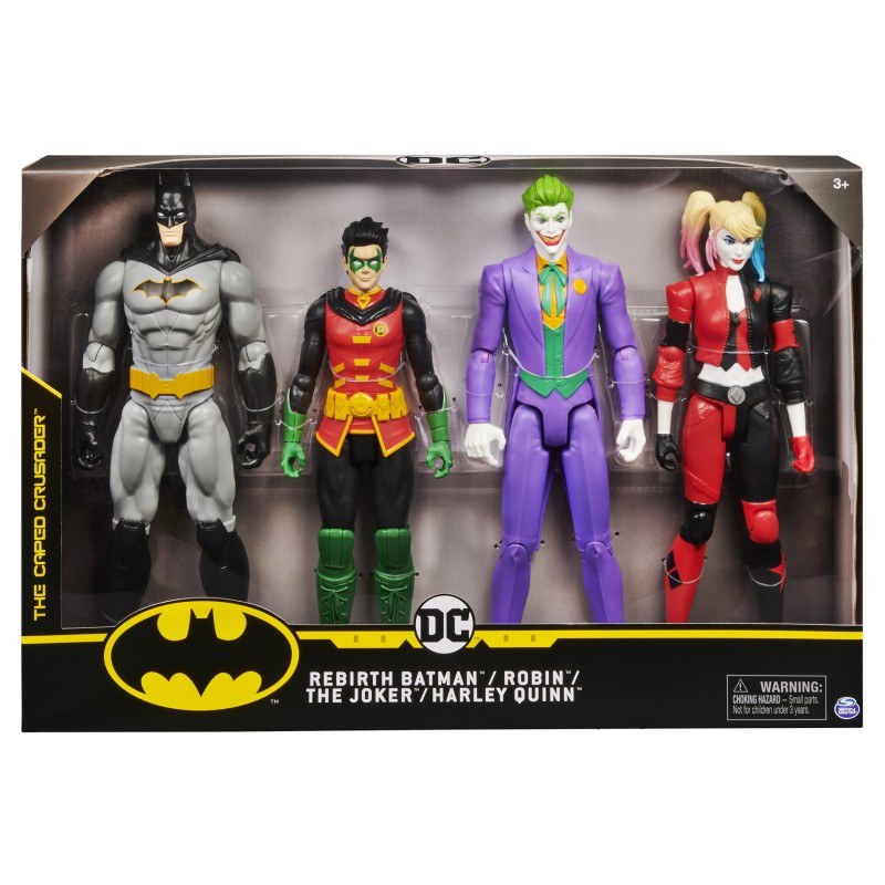 DC Comics , Batman 12-Inch Action Figure Collectible 4-Pack, Toys for Kids and Collectors Ages 3 and up (Styles May Vary)