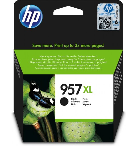HP Cartucho de tinta Original 957XL de alto rendimiento negro
