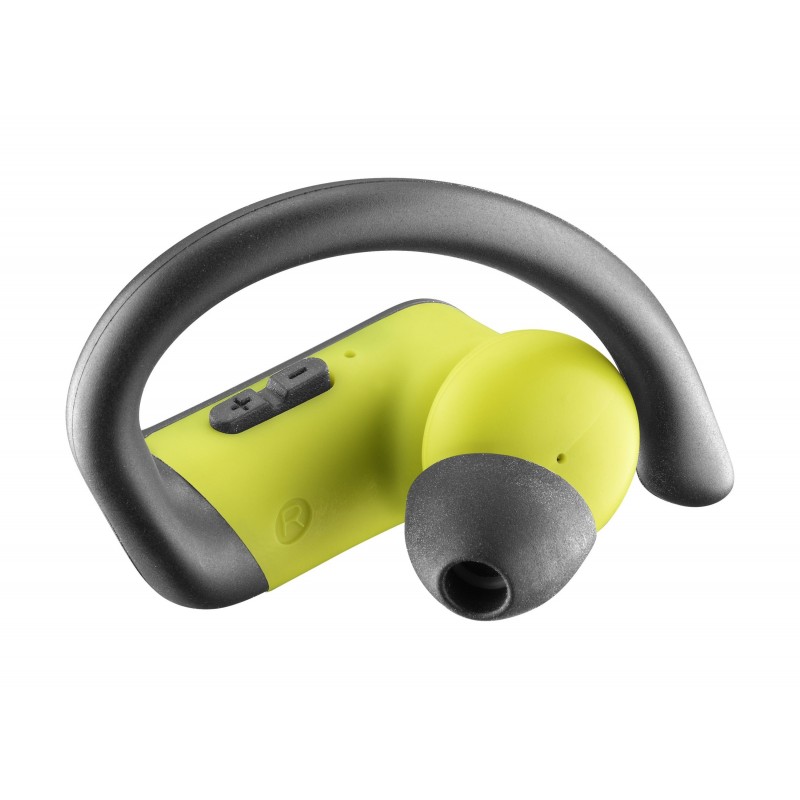 Cellularline Sprinter Auriculares True Wireless Stereo (TWS) gancho de oreja Deportes Bluetooth Negro, Amarillo