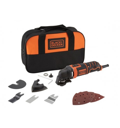 Black & Decker MT300SA2 multi-strumento oscillante Nero, Arancione