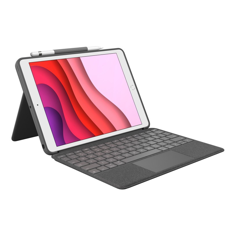 Logitech Combo Touch for iPad (7th, 8th, and 9th generation) Grafite Smart Connector QWERTY Italiano