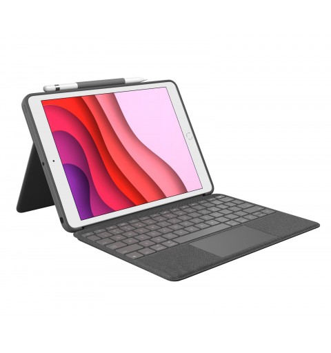 Logitech Combo Touch for iPad (7th, 8th, and 9th generation) Graphite Smart Connector QWERTY Italian