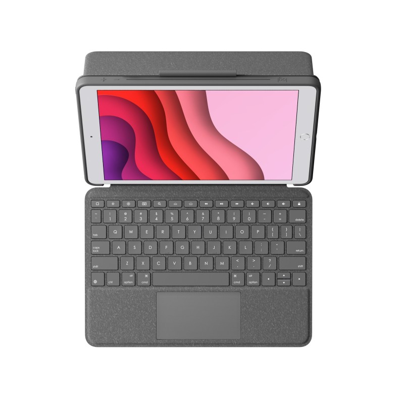 Logitech Combo Touch for iPad (7th, 8th, and 9th generation) Graphite Smart Connector QWERTY Italian
