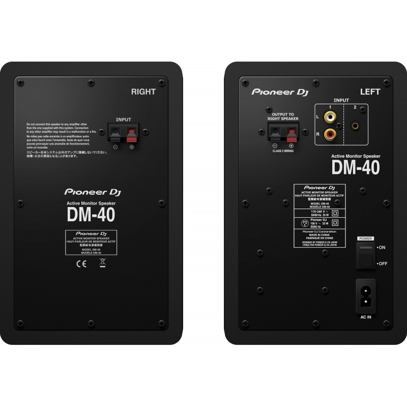 Pioneer DM-40 altavoz De 2 vías Negro Alámbrico