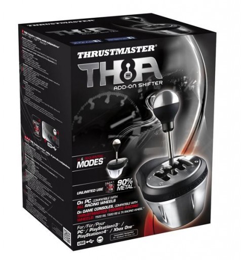 Thrustmaster TH8A Nero, Metallico USB 2.0 Speciale Analogico PC, Playstation 3, PlayStation 4, Xbox One