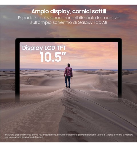 Samsung Galaxy Tab A8 SM-X205 4G LTE 64 Go 26,7 cm (10.5") Tigre 4 Go Wi-Fi 5 (802.11ac) Android 11 Argent