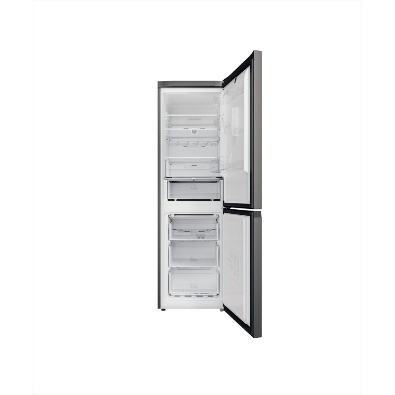 Hotpoint HAFC8 TT33SK O3 réfrigérateur-congélateur Autoportante 335 L D Noir, Argent